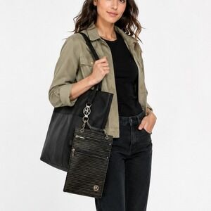 Hip Klips Women's Zip Crossbody Organizer Pouch Clip-On Travel Utility Bag OS